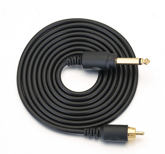 SILICONE RCA CLIPCORD - BLACK 1.8M